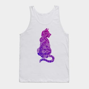 Purple Mandala Cat Tank Top
